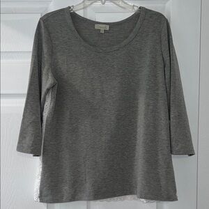 Chenault Gray Long Sleeve Top